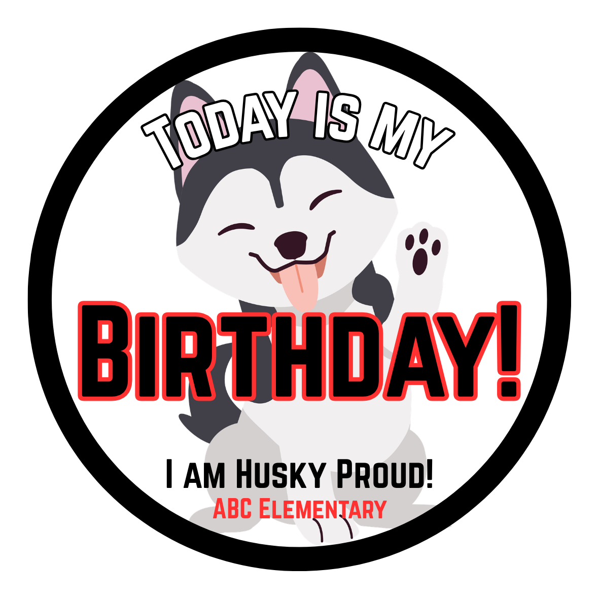 Elementary Student Birthday Sticker